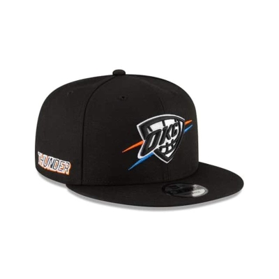 Black Oklahoma City Thunder Hat - New Era NBA City Edition Alt 59FIFTY Fitted Caps USA3498261